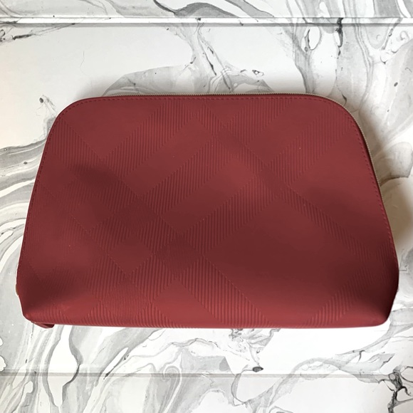 Burberry Handbags - Red Burberry Cosmetic Bag